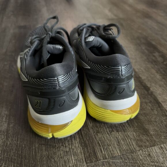 Asics Gel Nimbus Gray Yellow Womans Athletic Shoes Size 9 - Picture 5 of 9